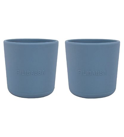 Filibabba Beker - 2-pack - Silicone - Powder Blue