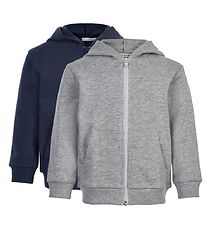 Minymo Cardigan - 2-Pack - Grey Melange/Navy Minymo Cardigan - 2-Pack - Grey Melange/Navy