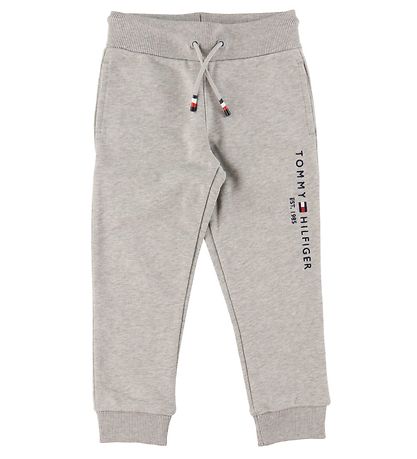 Tommy Hilfiger Joggingbuxur - Essential - Organic - Grátóna Tommy Hilfiger Joggingbuxur - Essential - Organic - Grátóna