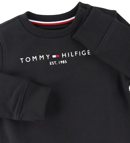 Tommy Hilfiger Sweatshirt - Essential - Organic - Black Tommy Hilfiger Sweatshirt - Essential - Organic - Black