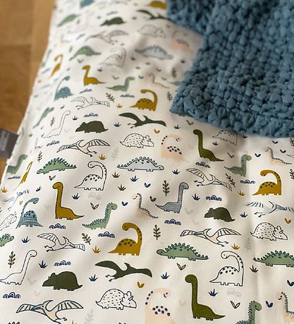 Nørgaard Madsens Duvet Cover - Baby - White w. Dinosaur