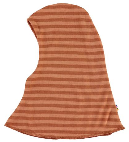 Joha Balaclava - Wool - 2-layer - Brown w. Stripes Joha Balaclava - Wool - 2-layer - Brown w. Stripes