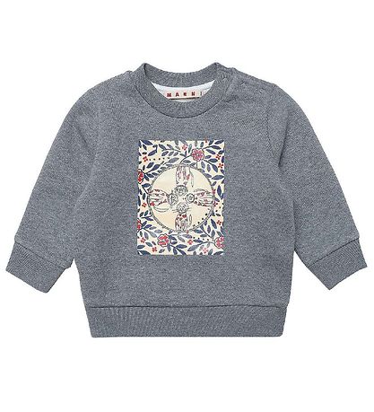 Marni Sweatshirt - Grey Melange w. Print