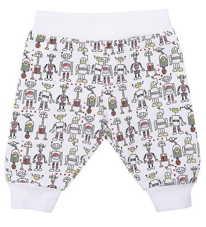 Ensemble de Pyjama Marni - Tout - Blanc av. Robots Ensemble de Pyjama Marni - Tout - Blanc av. Robots