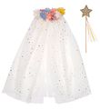 Meri Meri Costume - Cloak and Magic Wand - White Meri Meri Costume - Cloak and Magic Wand - White