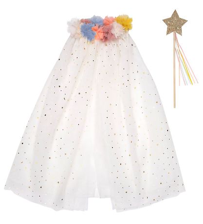Meri Meri Costume - Cloak and Magic Wand - White Meri Meri Costume - Cloak and Magic Wand - White