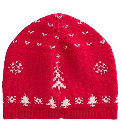 Polo Ralph Lauren Beanie - Cotton/Wool - Classic - Red w. Patter