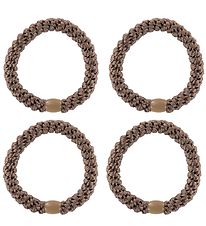 Kknekki Elastic Hair Bands - 4-Pack - Brown