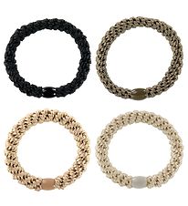 Kknekki Elastic Hair Bands - 4-Pack - Beige/Brown/Khaki/Black