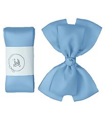 By Stær Baptism Ribbon w. Bow - Satin - Double Bow - Light blue By Stær Baptism Ribbon w. Bow - Satin - Double Bow - Light blue