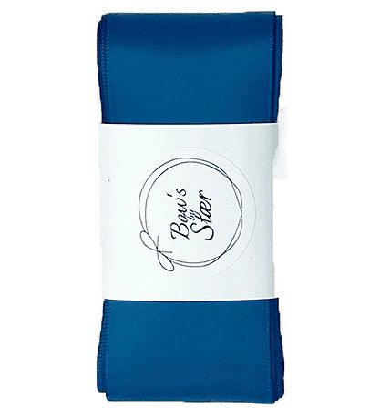 By Stær Baptism Ribbon w. Bow - Satin - Double Bow - Navy By Stær Baptism Ribbon w. Bow - Satin - Double Bow - Navy
