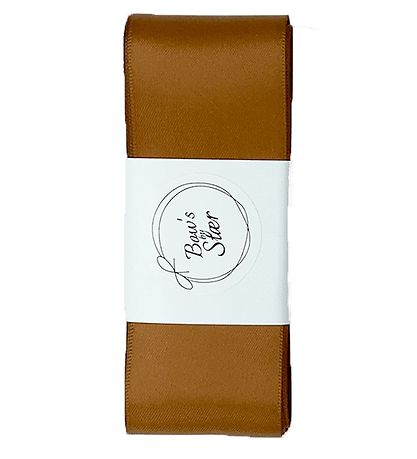 By Stær Baptism Ribbon w. Bow - Satin - Double Bow - Golden Br