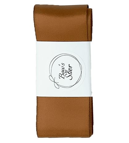 By Stær Baptism Ribbon w. Bow - Satin - Golden Brown