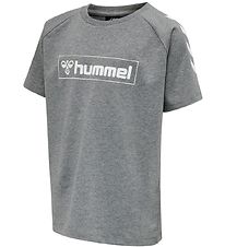 Hummel T-Shirt - hmlBOX - Grijs Gevlekt Hummel T-Shirt - hmlBOX - Grijs Gevlekt