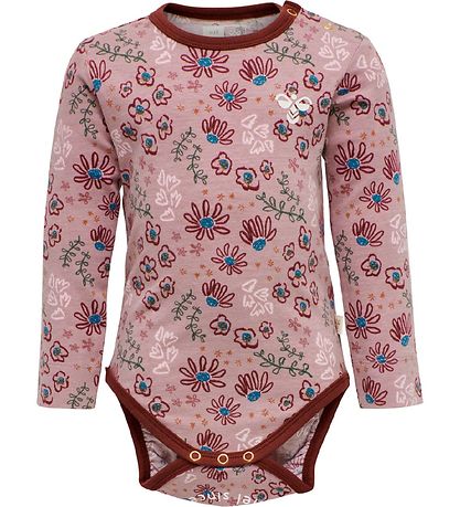 Hummel Bodysuit l/s - hmlCrayon - Woodrose