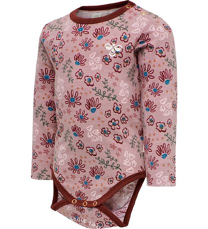 Hummel Bodysuit l/s - hmlCrayon - Woodrose