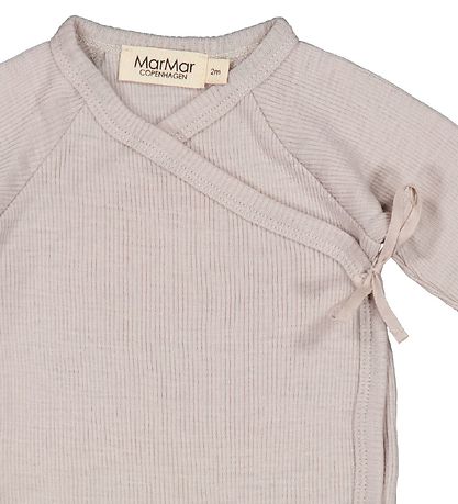 MarMar Wrap Bodysuit l/s - Wool - Belita - Pepple