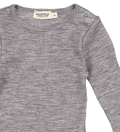 MarMar Bodysuit l/s - Wool - Bense - Grey Melange