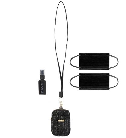 DAY ET Shoulder Bag - Bouclé Key Pouch - Black
