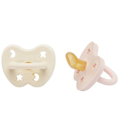 Hevea Pacifiers - 0-3 Mths. - 2-Pack - Natural Rubber - Powder P Hevea Pacifiers - 0-3 Mths. - 2-Pack - Natural Rubber - Powder P