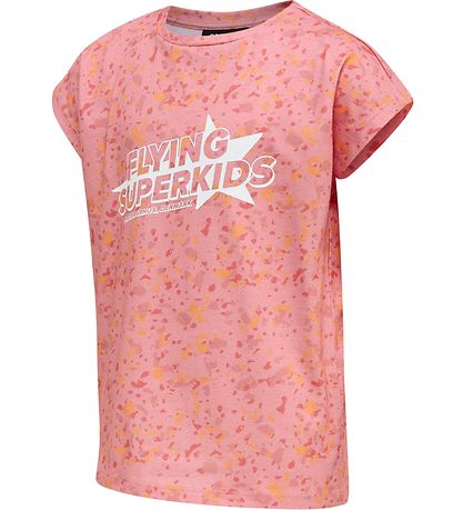 T-Shirt Hummel - HmlFlying Diez - Rose/Blanc