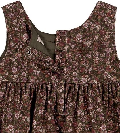 Robe Wheat - Pinafore Wrinkles - Dark Army Fleurs