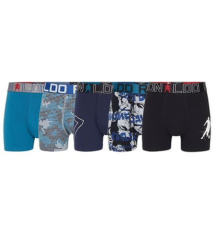 Boxers CR7 - 5 Pack - Marine/Gris Chiné/Pétrole av. Motif Boxers CR7 - 5 Pack - Marine/Gris Chiné/Pétrole av. Motif