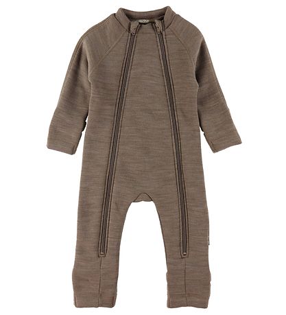 Smallstuff Pramsuit w. Zippers - Wool - Nature Smallstuff Pramsuit w. Zippers - Wool - Nature