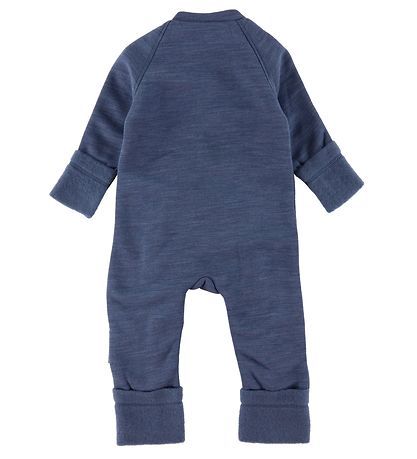 Smallstuff Overall m. Ritsen - Wol - Demin Melange Smallstuff Overall m. Ritsen - Wol - Demin Melange
