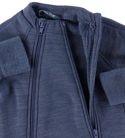 Smallstuff Overall m. Ritsen - Wol - Demin Melange Smallstuff Overall m. Ritsen - Wol - Demin Melange