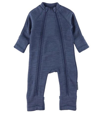 Smallstuff Overall m. Ritsen - Wol - Demin Melange Smallstuff Overall m. Ritsen - Wol - Demin Melange