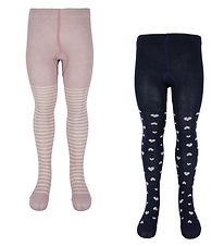 Minymo Baby Tights - 2-Pack - Violet Ice