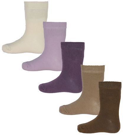 Minymo Socks - 5-Pack - Multi - Very Grape Minymo Socks - 5-Pack - Multi - Very Grape