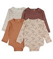 Pippi Baby Bodyer L/æ - 4-pack - Burlwood Pippi Baby Bodyer L/æ - 4-pack - Burlwood