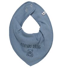 Pippi Teething Bib - Pointy - Dark Blue w. Grandfather's Boy Pippi Teething Bib - Pointy - Dark Blue w. Grandfather's Boy