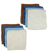 Pippi Baby Muslin Cloths - Organic - 8-Pack - 65x65 cm - Air Blu Pippi Baby Muslin Cloths - Organic - 8-Pack - 65x65 cm - Air Blu