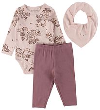 Fixoni Set - Leggings/Teething Bib/Bodysuit - l/s Violet Fixoni Set - Leggings/Teething Bib/Bodysuit - l/s Violet