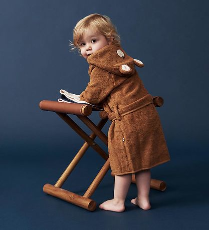Pippi Baby Bathrobe - Almond w. Bear