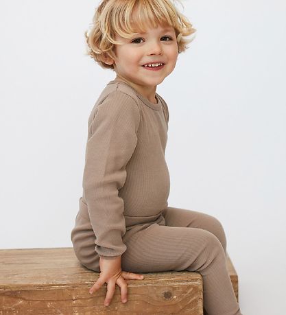 Sofie Schnoor Bodysuit L/æ - Warm Grey
