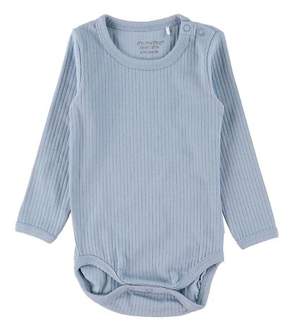 Minymo Bodysuits l/s - 2-Pack - Ashley Blue