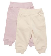 Pantalon de Jogging Minymo - 2 Pack - Violet Ice/Crème Pantalon de Jogging Minymo - 2 Pack - Violet Ice/Crème