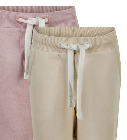 Pantalon de Jogging Minymo - 2 Pack - Violet Ice/Crème