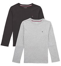 Tommy Hilfiger Blouse - 2-Pack - Medium+ Grey Heather/Black Tommy Hilfiger Blouse - 2-Pack - Medium+ Grey Heather/Black