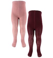 Minymo Sokkabuxur - Ull - Rib - 2 Pakki - Brún lilac Minymo Sokkabuxur - Ull - Rib - 2 Pakki - Brún lilac