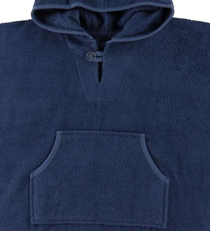 Nørgaard Madsens Badeponcho m. Hette/lomme - 70x50 cm - Navy