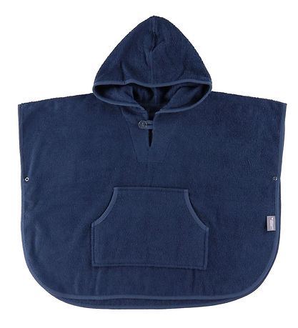 Nørgaard Madsens Badeponcho m. Hette/lomme - 70x50 cm - Navy