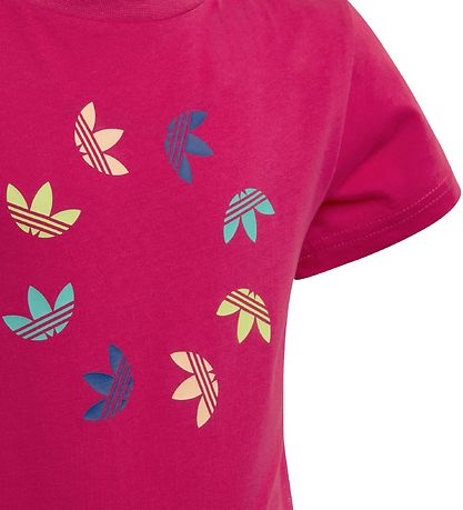 adidas Originals 티셔츠 - 아디컬러 - 진한 핑크