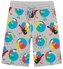 Stella McCartney Kids Shorts - Grå Melert m. Badeballer