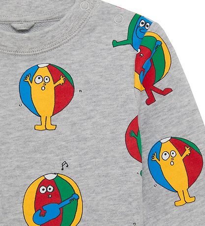 Stella McCartney Kids Sweat Set - Grey Melange w. Beach balls Stella McCartney Kids Sweat Set - Grey Melange w. Beach balls