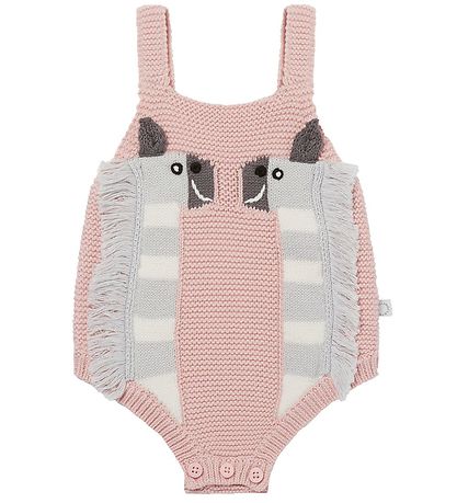 Stella McCartney Kids Bodysuit Sleeveless - Knitted - Pink w. La Stella McCartney Kids Bodysuit Sleeveless - Knitted - Pink w. La